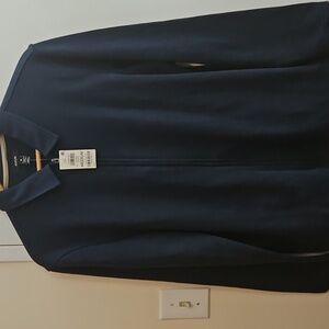 Alfani Men's Blue Zip Front Sweater With Pockets Size Medium